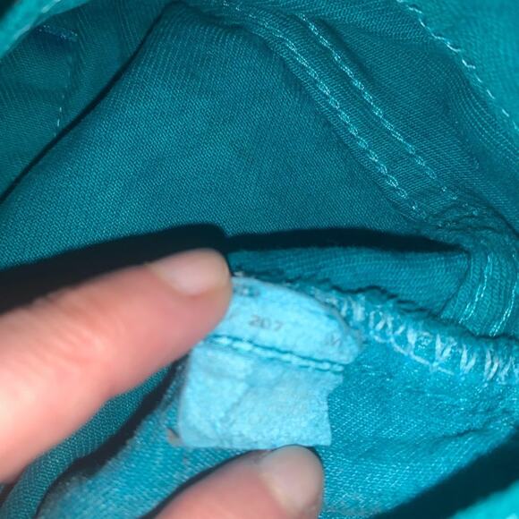 70’s LEVI'S TEAL Overdyed Denim CUTOFF Jean Shorts Boho Hippie Festival - Picture 8 of 8